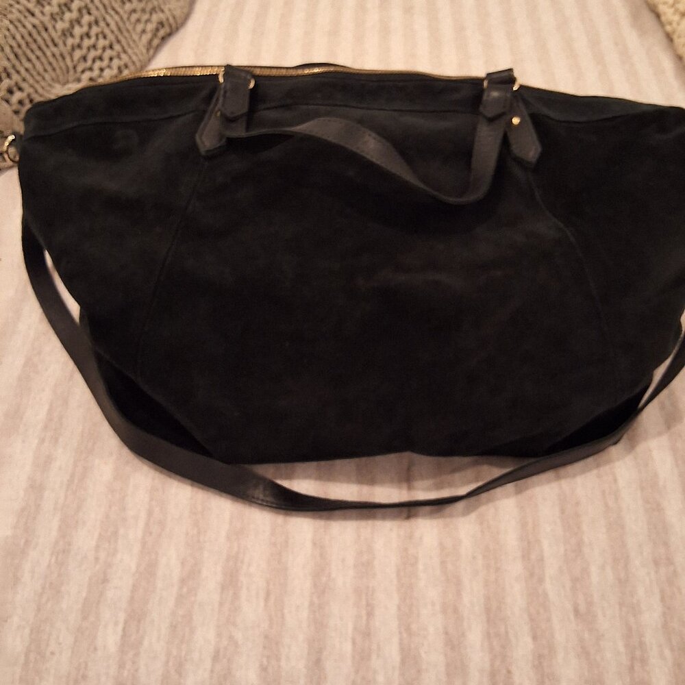 Lauren Merkin black suede purse